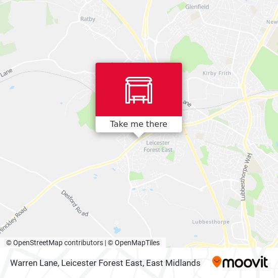 Warren Lane, Leicester Forest East map