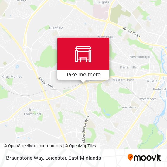 Braunstone Way, Leicester map