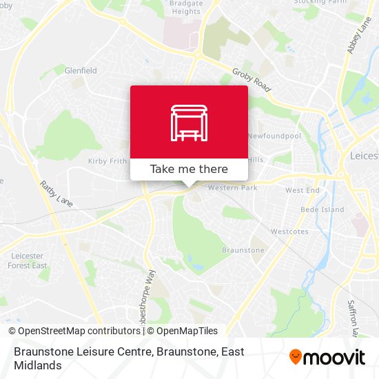 Braunstone Leisure Centre, Braunstone map
