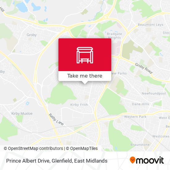 Prince Albert Drive, Glenfield map