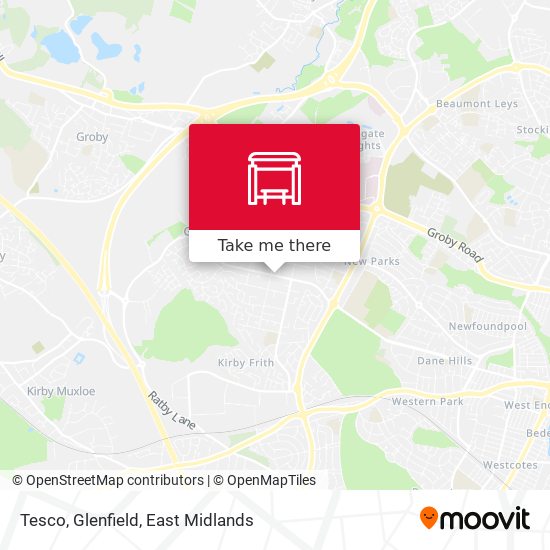 Tesco, Glenfield map