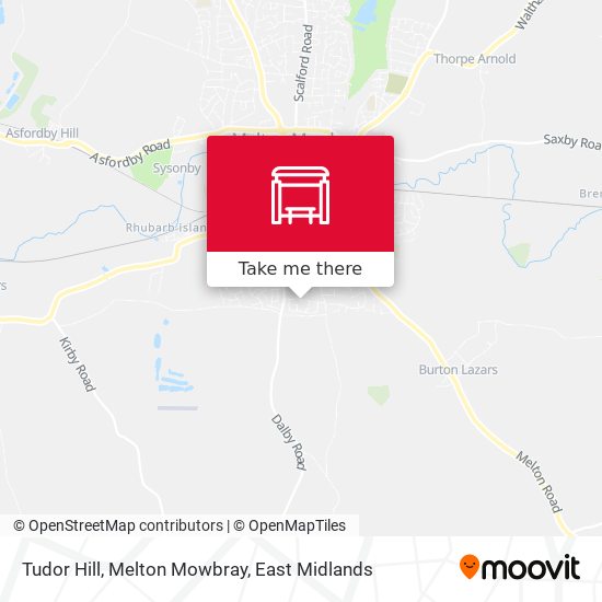Tudor Hill, Melton Mowbray map