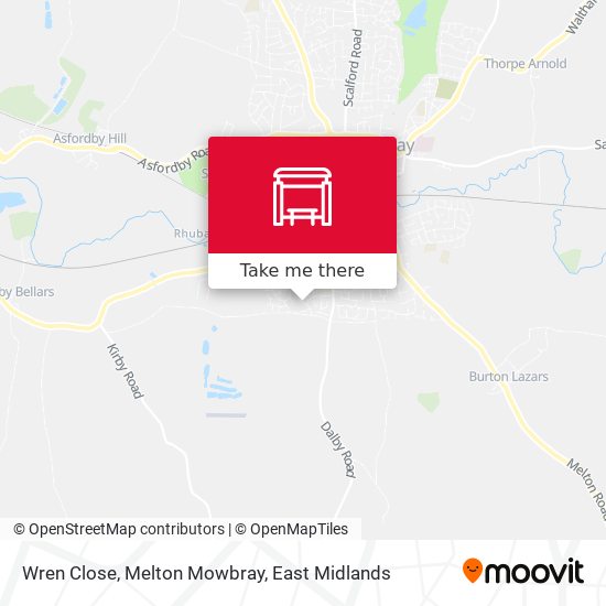 Wren Close, Melton Mowbray map