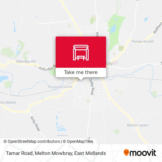 Tamar Road, Melton Mowbray map