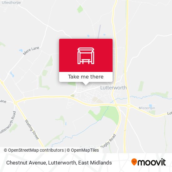 Chestnut Avenue, Lutterworth map