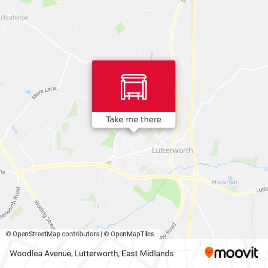 Woodlea Avenue, Lutterworth map
