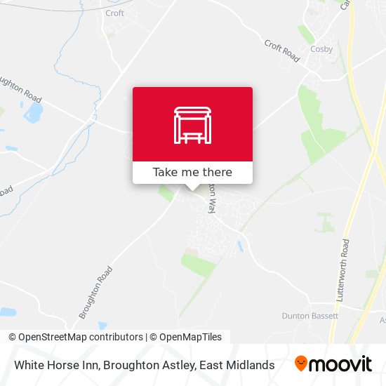 White Horse Inn, Broughton Astley map