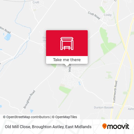 Old Mill Close, Broughton Astley map