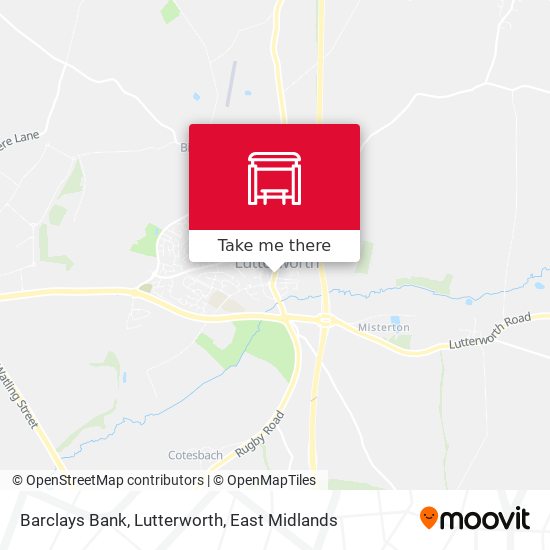 Barclays Bank, Lutterworth map