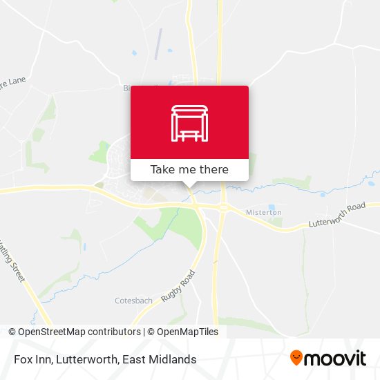 Fox Inn, Lutterworth map