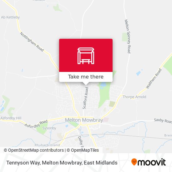 Tennyson Way, Melton Mowbray map