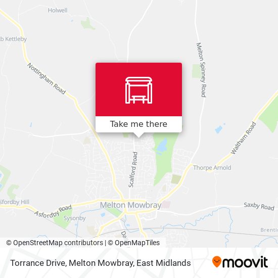 Torrance Drive, Melton Mowbray map