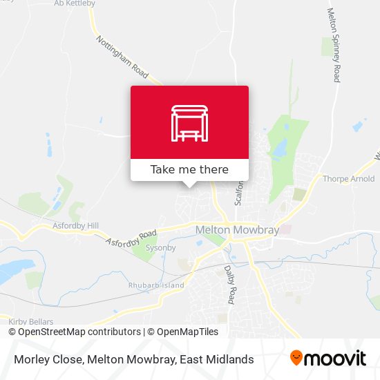 Morley Close, Melton Mowbray map