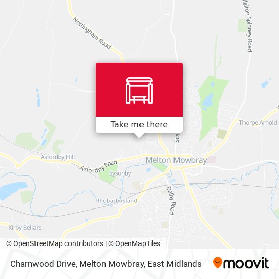 Charnwood Drive, Melton Mowbray map