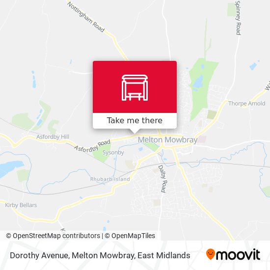 Dorothy Avenue, Melton Mowbray map