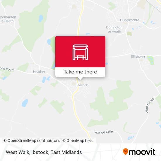 West Walk, Ibstock map