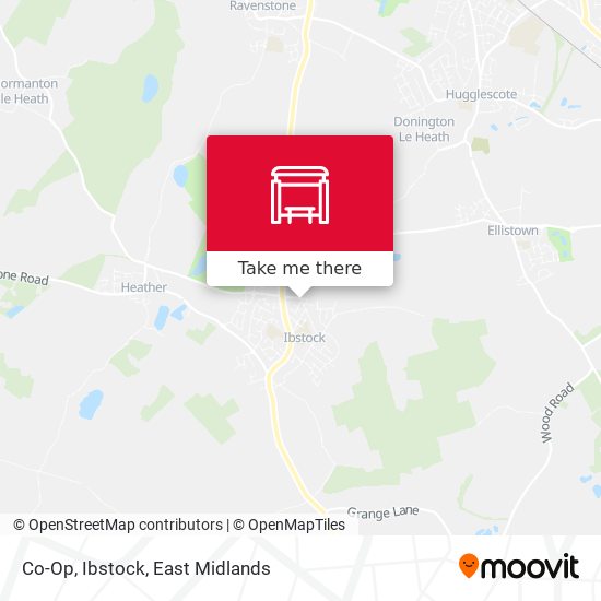 Co-Op, Ibstock map