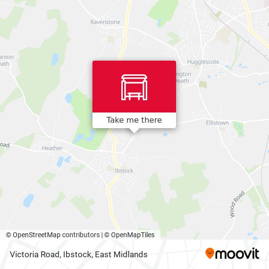 Victoria Road, Ibstock map