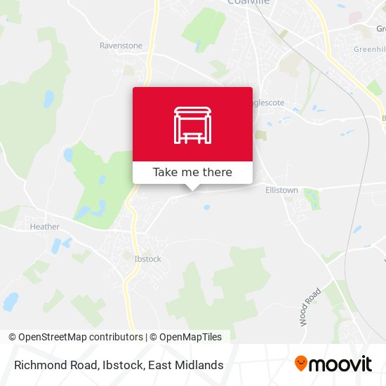 Richmond Road, Ibstock map