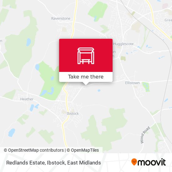 Redlands Estate, Ibstock map