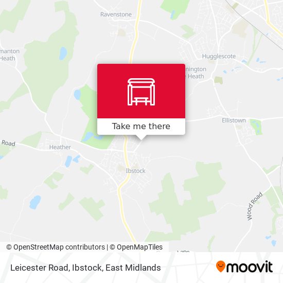 Leicester Road, Ibstock map