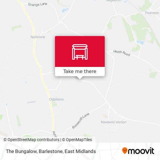 The Bungalow, Barlestone map