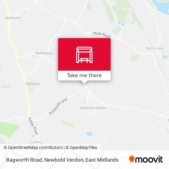Bagworth Road, Newbold Verdon map