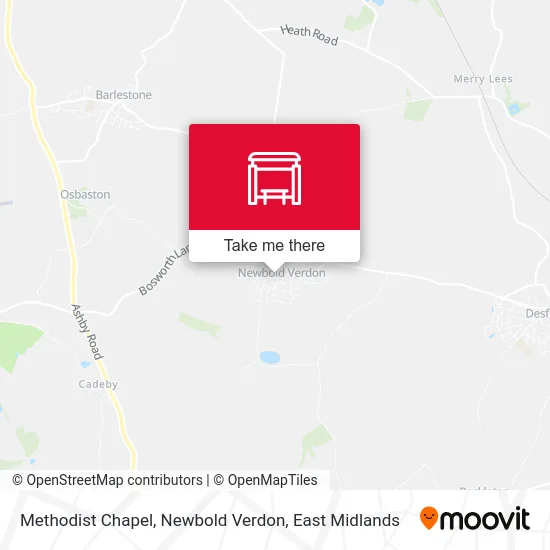 Methodist Chapel, Newbold Verdon map