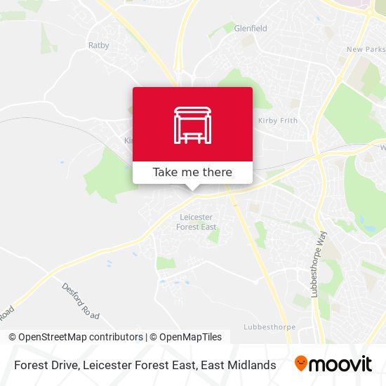 Forest Drive, Leicester Forest East map