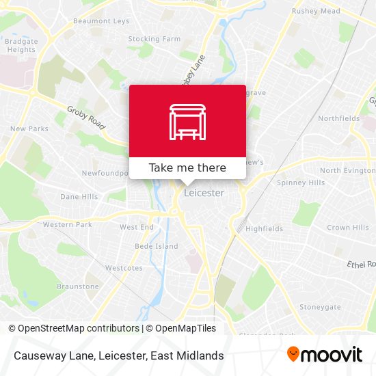 Causeway Lane, Leicester map