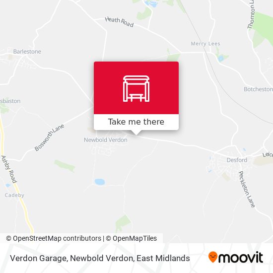 Verdon Garage, Newbold Verdon map