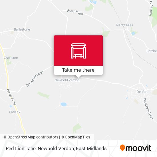 Red Lion Lane, Newbold Verdon map