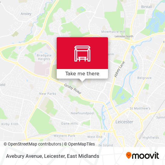 Avebury Avenue, Leicester map