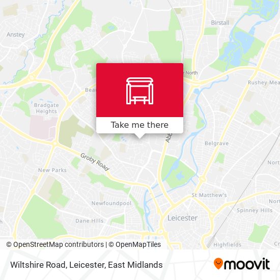 Wiltshire Road, Leicester map