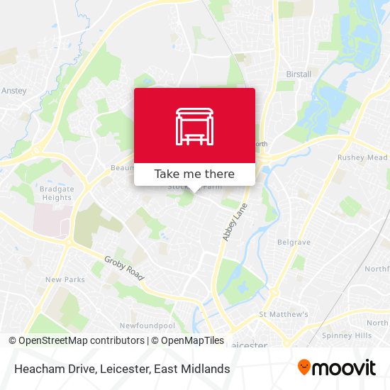 Heacham Drive, Leicester map