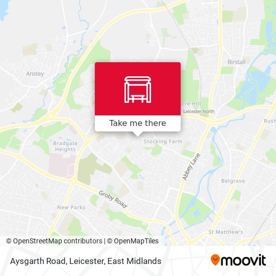Aysgarth Road, Leicester map