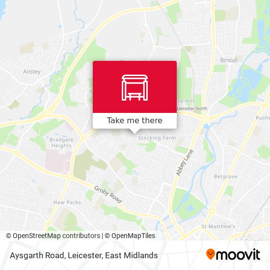 Aysgarth Road, Leicester map