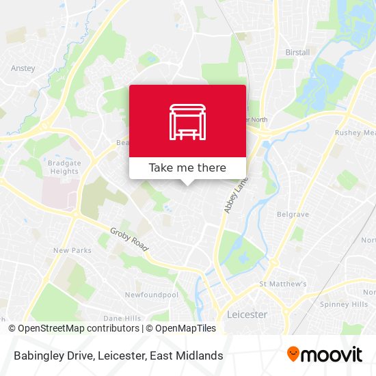 Babingley Drive, Leicester map