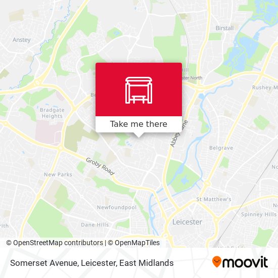 Somerset Avenue, Leicester map