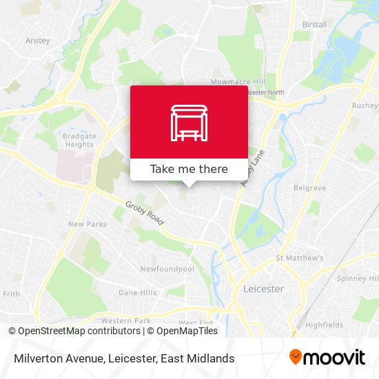 Milverton Avenue, Leicester map