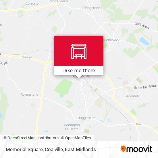 Memorial Square, Coalville map