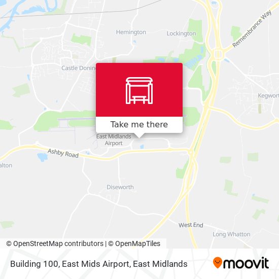 Building 100, East Mids Airport map