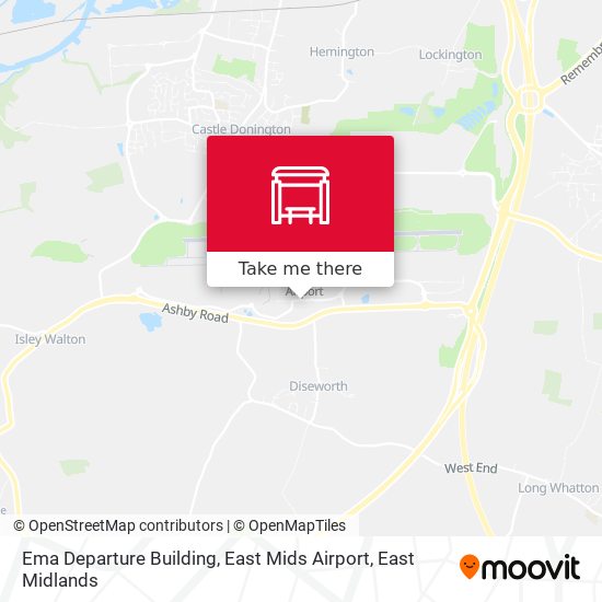 Ema Departure Building, East Mids Airport map