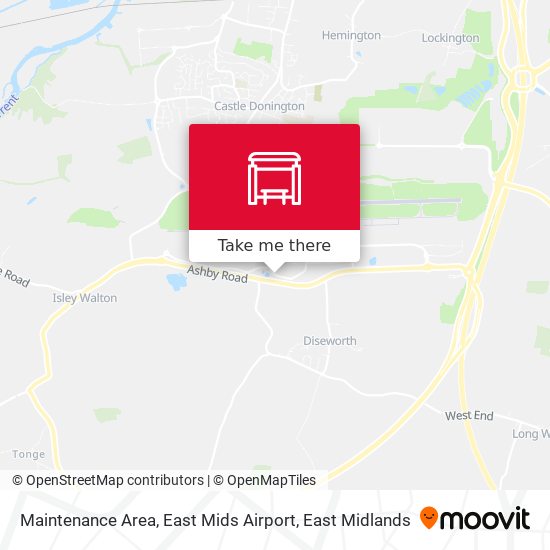 Maintenance Area, East Mids Airport map