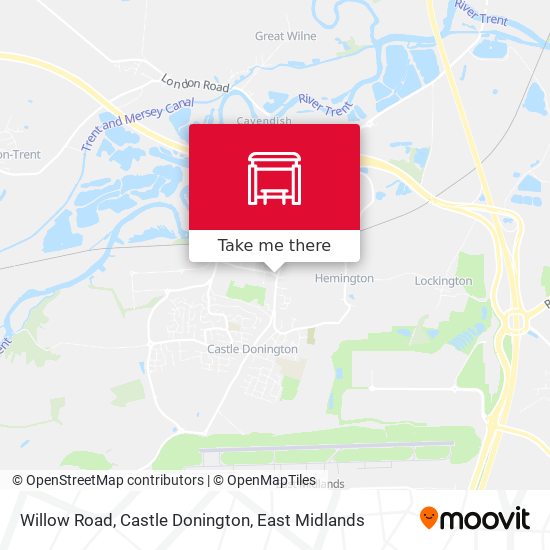 Willow Road, Castle Donington map