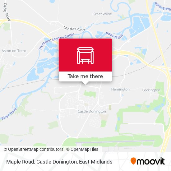 Maple Road, Castle Donington map