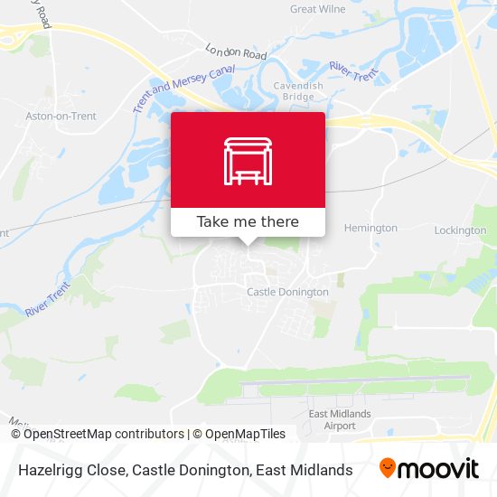 Hazelrigg Close, Castle Donington map