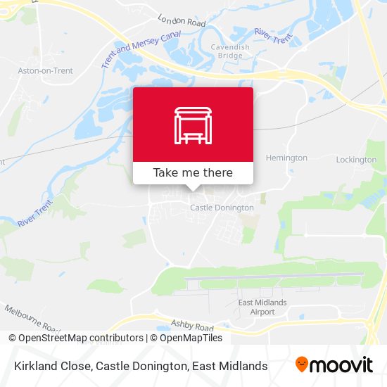 Kirkland Close, Castle Donington map