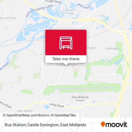 Bus Station, Castle Donington map