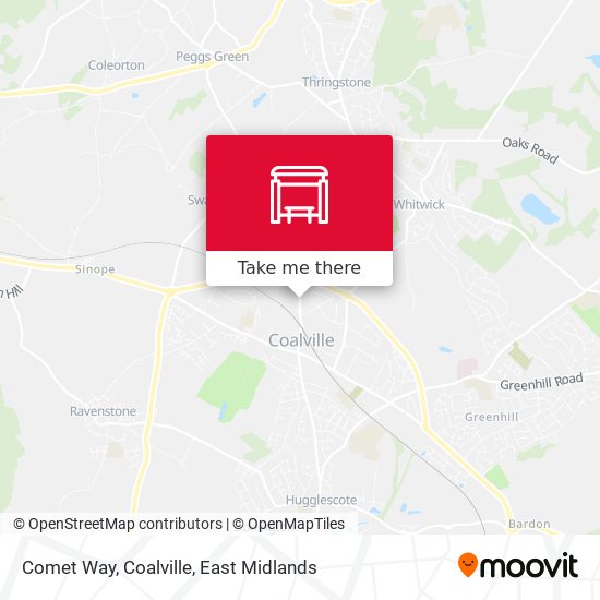 Comet Way, Coalville map